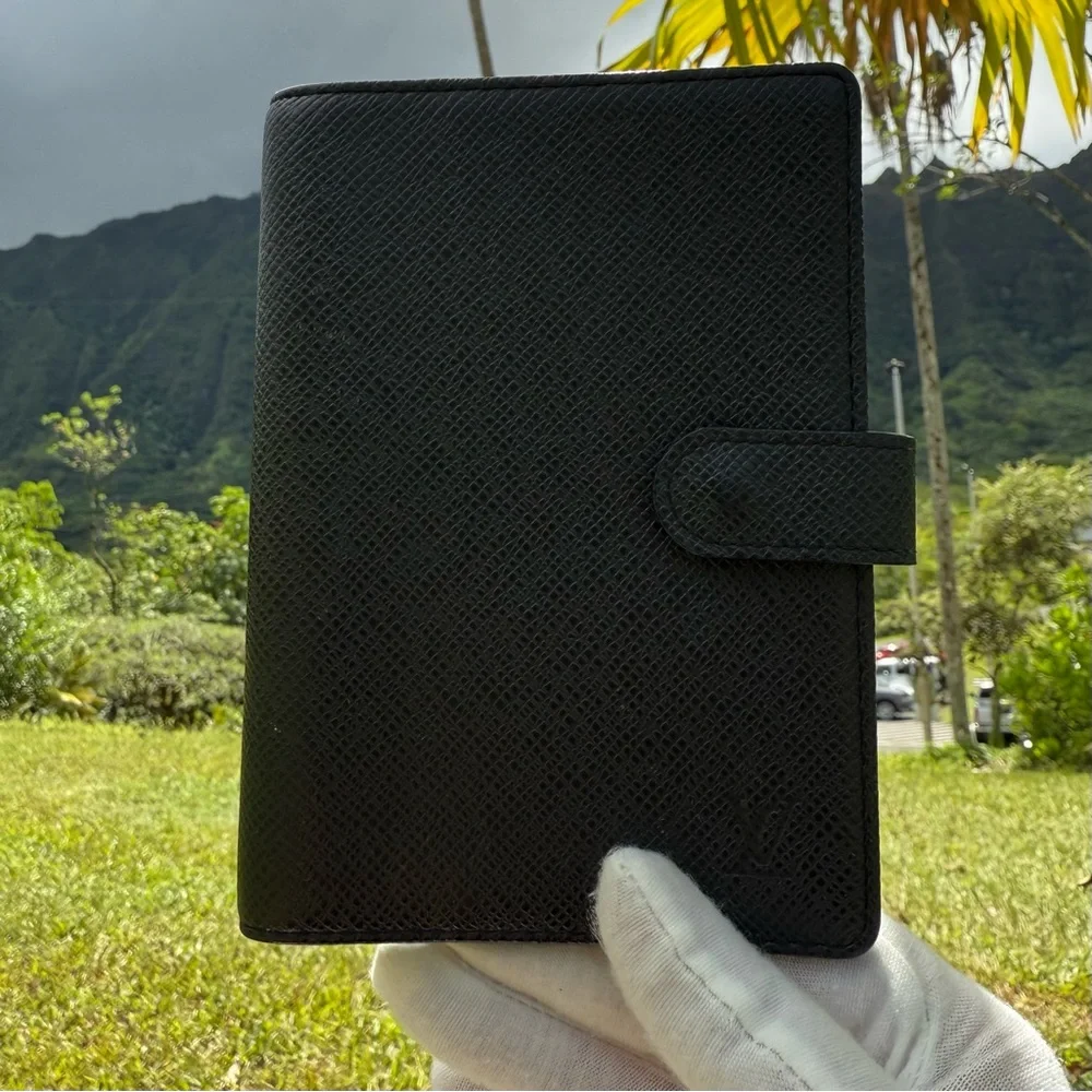 Louis Vuitton Taiga Leather Agenda Notebook Cover Agenda PM Authentic